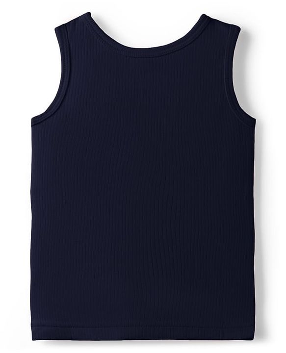 Babyhug Knit Sleeveless Solid Thermal Vest - Navy Blue