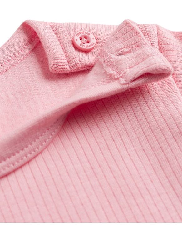 Babyhug Knit Full Sleeves Solid Pullover Thermal Vest - Pink