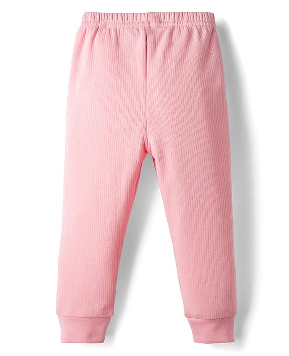 Babyhug Knit Full Length Thermal Wear Leggings - Pink