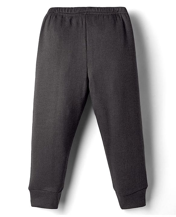 Babyhug Knit Full Length Thermal Wear Leggings - Grey