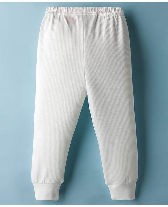 Babyhug Knit Full Length Thermal Wear Leggings - Offwhite