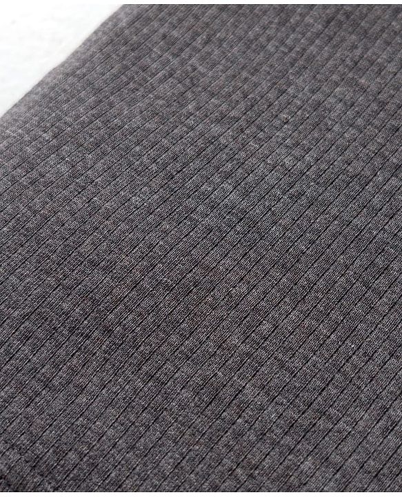 Babyhug Knit Full Sleeves Solid Thermal Set with Vest - Dark Grey