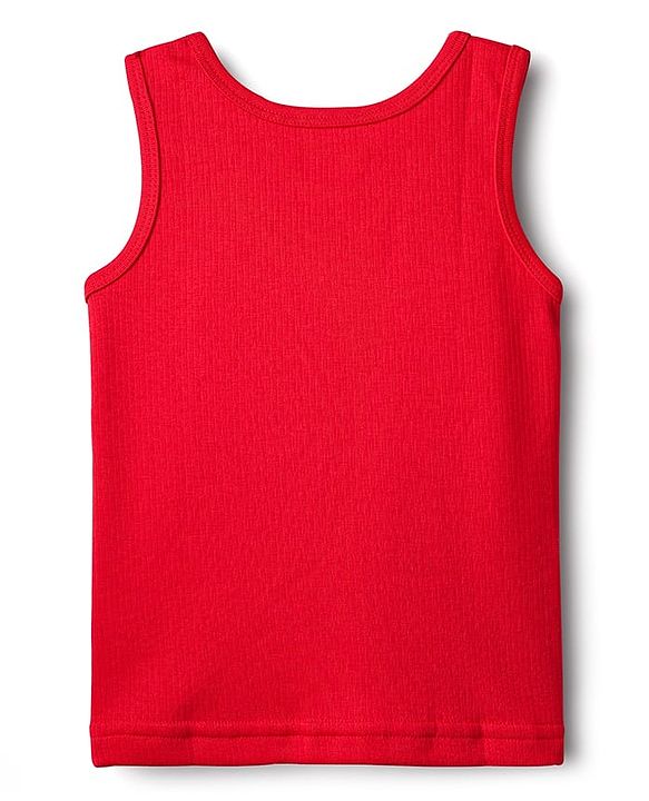 Babyhug Knit Full Sleeves Solid Thermal Vest & Pant Set - Red