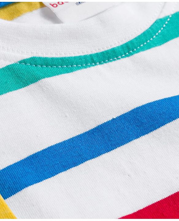 Babyhug Single Jersey Knit Half Sleeves T-Shirt & Shorts Set With Stripes & Vehicle Print - White & Navy Blue