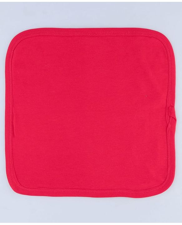 Babyhug Disney Interlock Knit Hand & Face Towel with Minnie Mouse Graphics Pack of 3 L 33 x B 33 cm - Red White & Navy Blue