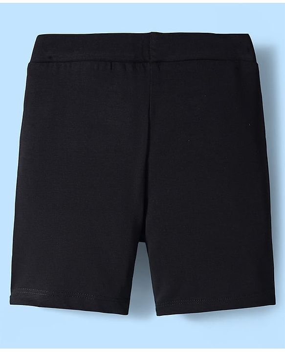 Pine Kids Cotton Lycra Knit Above Knee Length Solid Cycling Shorts Pack of 3 - Tan White & Black