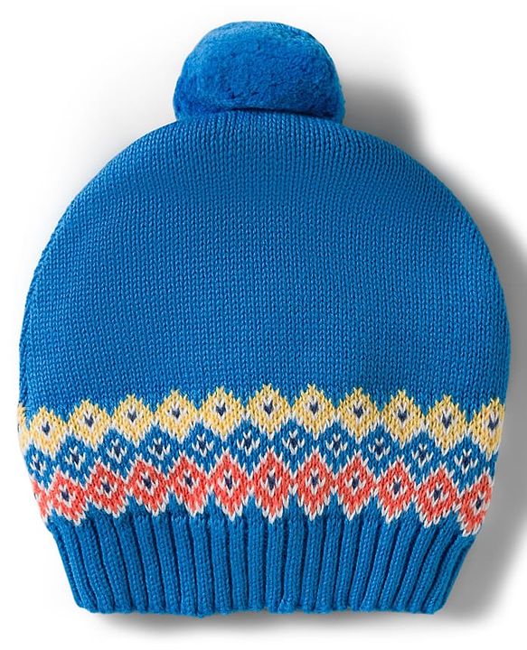 Babyhug Organic Cotton Knitted Full Raglan Sleeves Sweater Set With Fox Design & Cap - Blue
