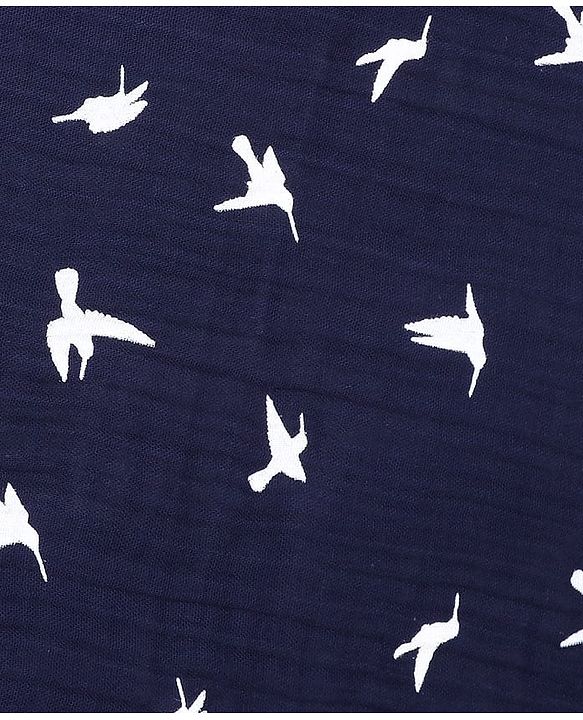Babyhug Cotton Nursing Cover For Breast Feeding Apron - Navy| Travel-Friendly| Machine Washable| Soft Breathable Fabric| Stylish & Discreet for Feeding & Breast Pump Use