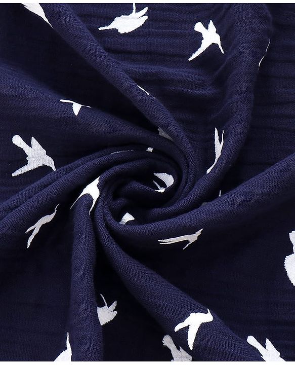 Babyhug Cotton Nursing Cover For Breast Feeding Apron - Navy| Travel-Friendly| Machine Washable| Soft Breathable Fabric| Stylish & Discreet for Feeding & Breast Pump Use