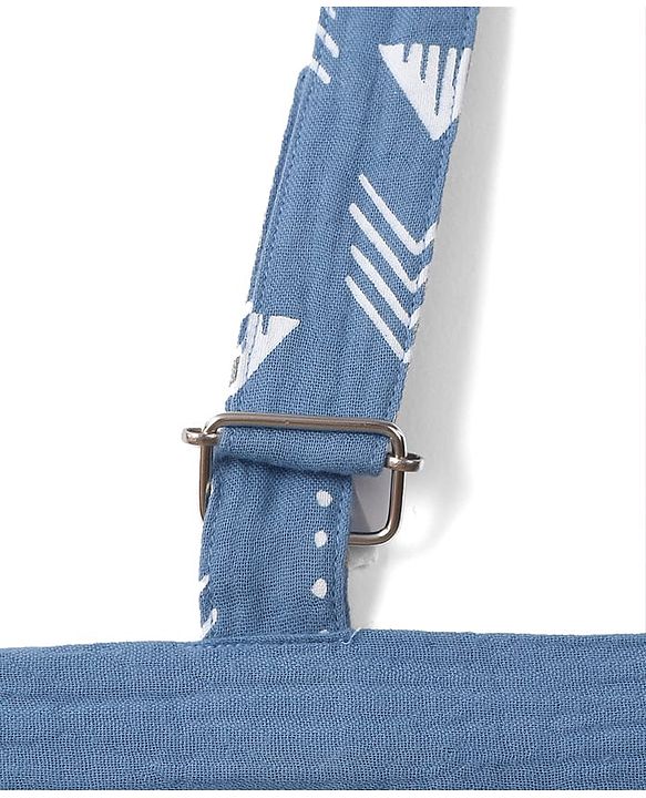 Babyhug Cotton Nursing Cover For Breast Feeding Apron - Blue| Travel-Friendly| Machine Washable| Soft Breathable Fabric| Stylish & Discreet for Feeding & Breast Pump Use