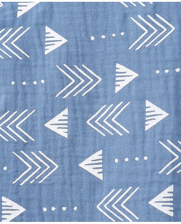 Babyhug Cotton Nursing Cover For Breast Feeding Apron - Blue| Travel-Friendly| Machine Washable| Soft Breathable Fabric| Stylish & Discreet for Feeding & Breast Pump Use