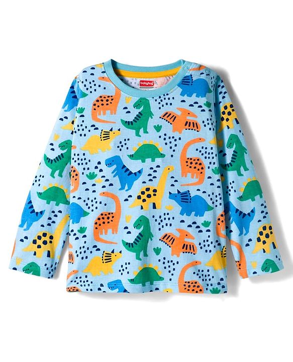 Babyhug 100% Cotton Knit Full Sleeves T-Shirts with Animal Print Pack of 3 - Multicolor