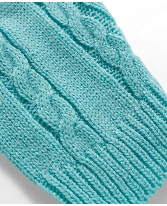 Babyhug Knit Full Length Fleece & Woollen Pant With Cable Knit Design - Light Blue