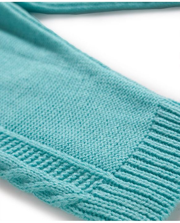 Babyhug Knit Fleece & Woollen Full Length Solid Color Joggers - Blue