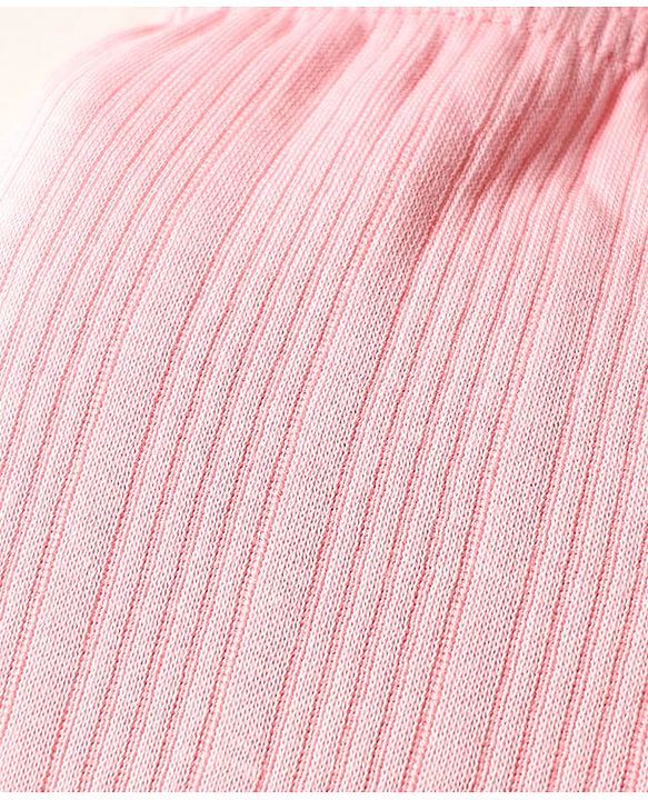 Babyhug Knit Full Length Solid Color Thermal Pant - Pink