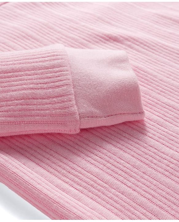 Babyhug Knit Full Sleeves Solid Colour Thermal Inner Vest - Pink