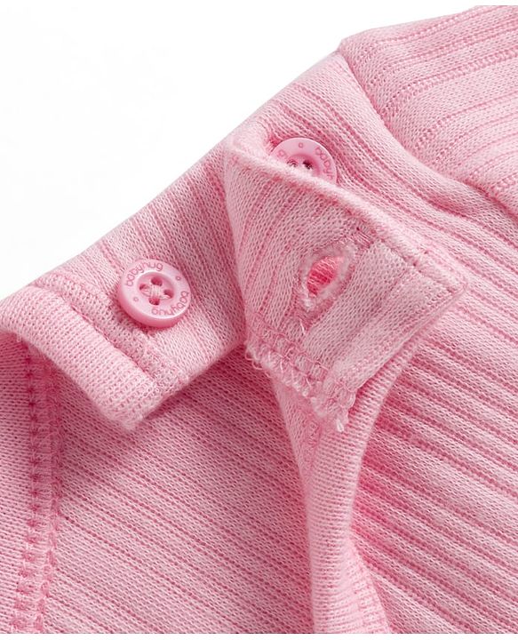 Babyhug Knit Full Sleeves Solid Colour Thermal Inner Vest - Pink