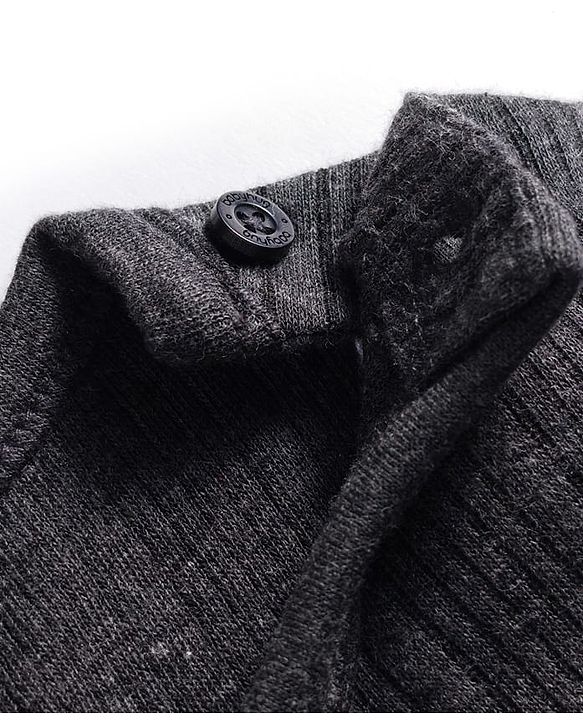 Babyhug Cotton Knit Full Sleeves Solid Colour Thermal Vest - Dark Grey