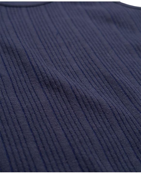 Babyhug Knit Sleeveless Solid Color Thermal Inner Vest - Navy Blue