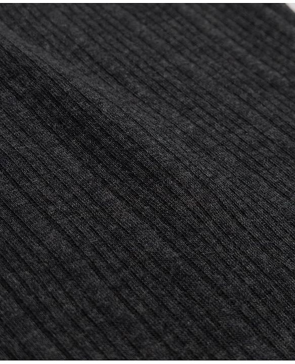 Babyhug Knit Sleeveless Solid Thermal Vest - Charcoal Grey