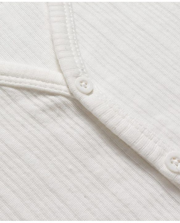 Babyhug Knit Full Sleeves Solid Colour Thermal Inner Wear Set - Off White