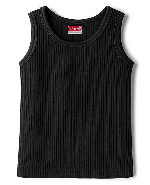 Babyhug Knit Full Sleeves Solid Thermal Set With Vest - Charcoal Grey