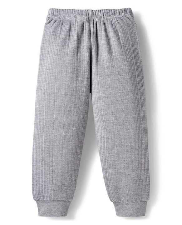 Babyhug Knit Solid Color Full Sleeves Pullover & Sleeveless Thermal Vest & Pant Set - Light Grey