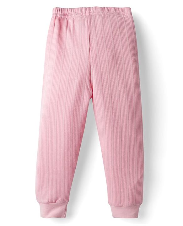 Babyhug Knit Full Sleeves Thermal Inner Wear Set - Pink