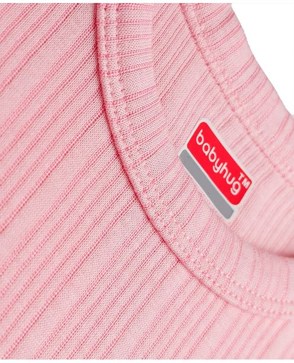 Babyhug Knit Full Sleeves Thermal Inner Wear Set - Pink