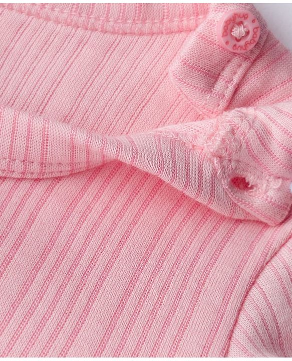 Babyhug Knit Full Sleeves Thermal Inner Wear Set - Pink