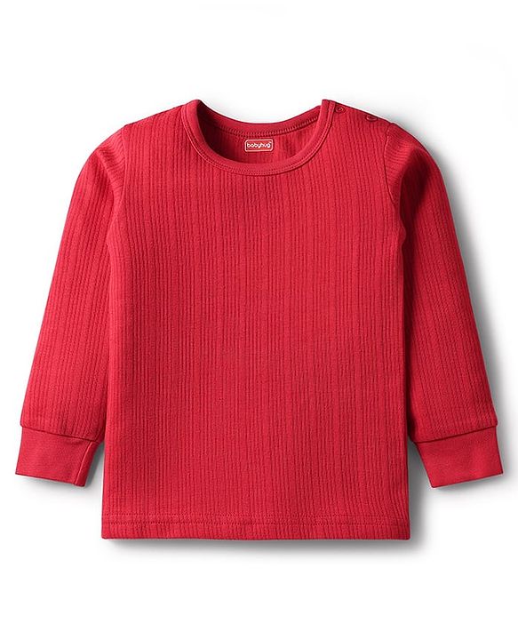 Babyhug Cotton Knit Full Sleeves Solid Coloured Pullover Vests Pack Of 2 - Red & Navy Blue