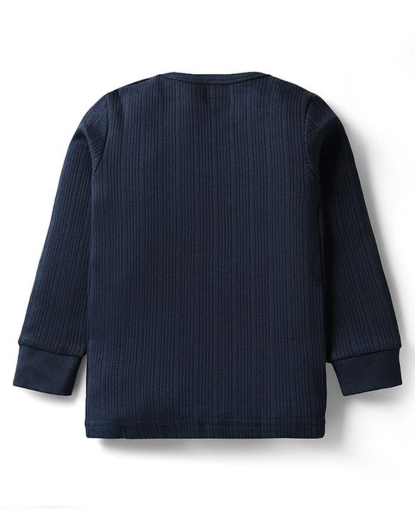 Babyhug Cotton Knit Full Sleeves Solid Coloured Pullover Vests Pack Of 2 - Red & Navy Blue