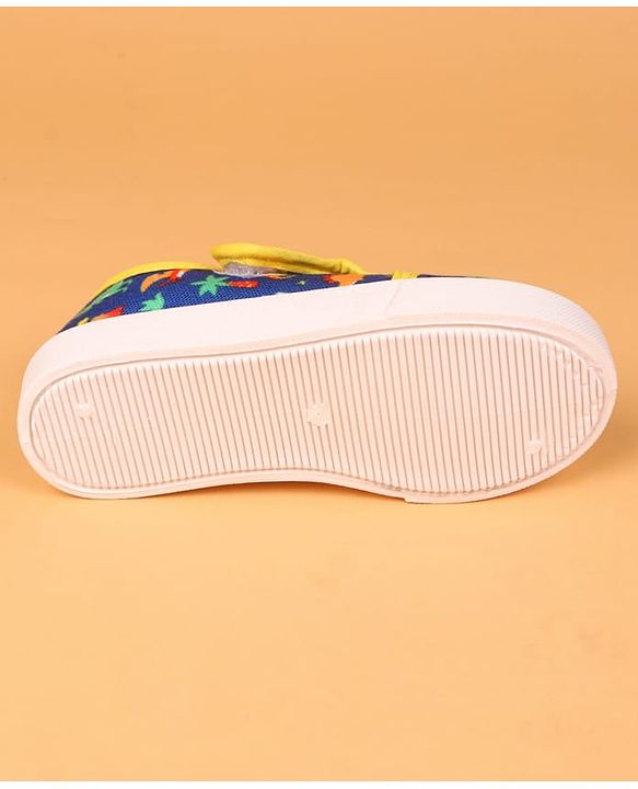 Cute Walk by Babyhug Velcro Closure Casual Shoes with Dino Print - Blue
