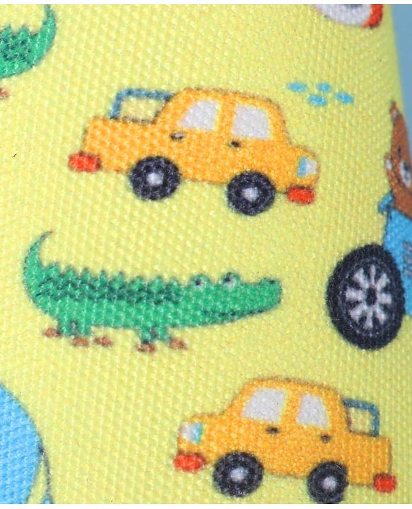 Cute Walk by Babyhug Velcro Closure Casual Shoes with Animal Print - Yellow