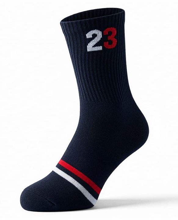 Pine Active Cotton Lycra Knit Terry Breathable Knee Length Football Socks - Navy Blue