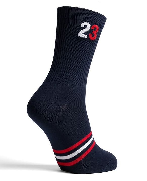 Pine Active Cotton Lycra Knit Terry Breathable Knee Length Football Socks - Navy Blue