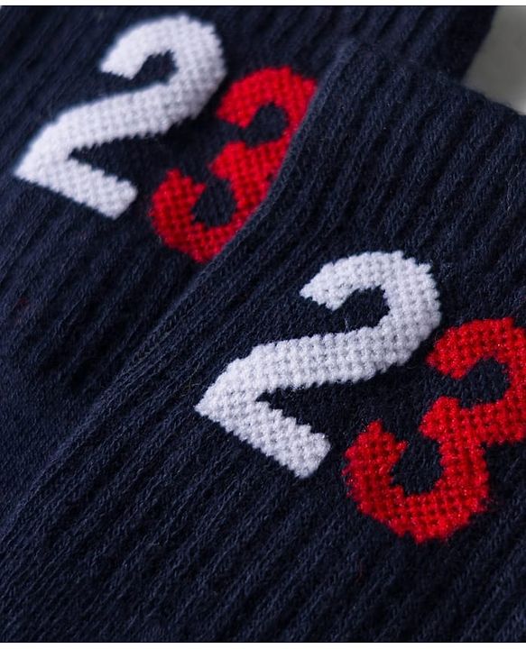 Pine Active Cotton Lycra Knit Terry Breathable Knee Length Football Socks - Navy Blue