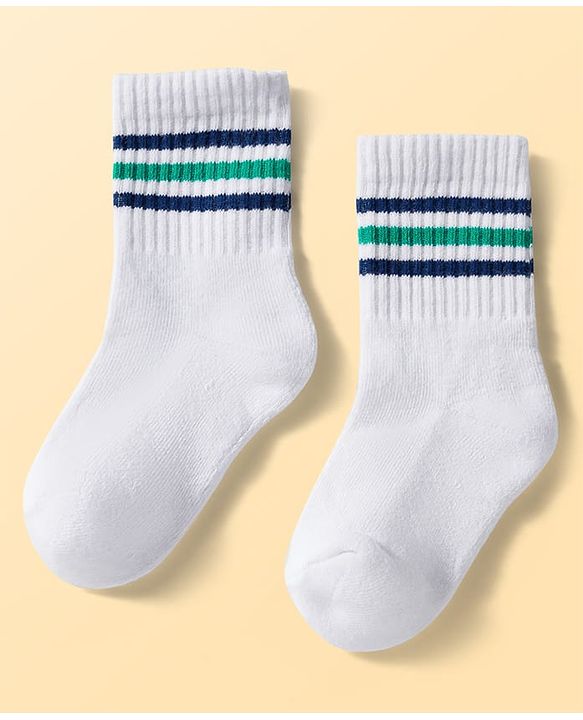 Pine Active Cotton Lycra Knit Terry Breathable Calf Length Athletic Socks Pack of 3 - Multicolor