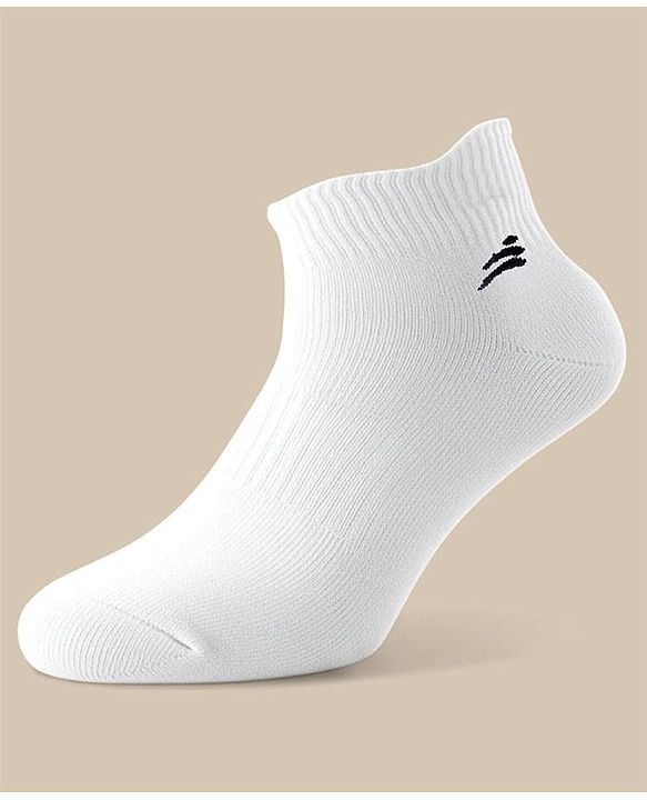 Pine Active Cotton Lycra Knit Terry Breathable Ankle Length Athletic Socks Pack of 3 - Multicolor