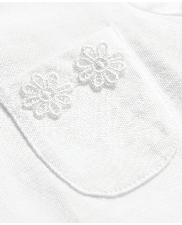 Babyhug 100% Cotton Knit Half Sleeves Solid Color Top - White
