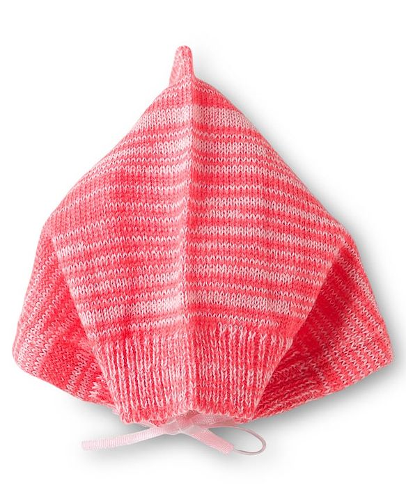 Babyhug Knit Full Sleeves Front Open Solid Coloured Sweater Set With Cap & Booties - Pink