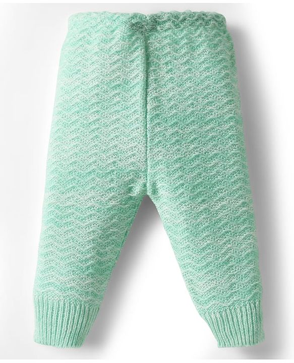 Babyhug Knit Full Sleeves Solid Color Front Open Sweater Set with Cap & Booties - Sea Green