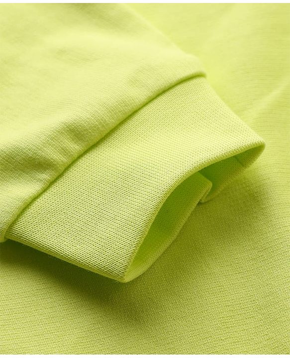 Babyhug Terry Knit Full Sleeves Top & Skirt Set with Floral Applique - Limegreen