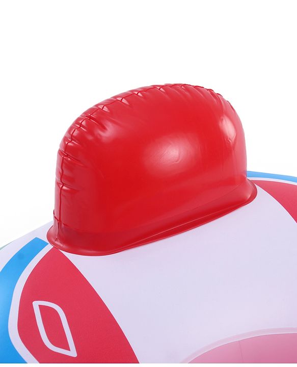 Babyhug Inflatable Swimming Ring  Pink | For 3+ years Boys & Girls| Durable Vinyl Pool Float| Swimming Ride On with Steering Wheel