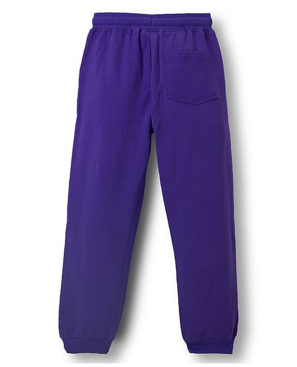 Pine Kids Marvel Single Jersey Knit Full Sleeves T-Shirt & Lounge Pant Set with Spider Man Graphic - Purple