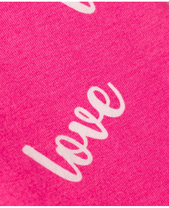 Babyhug Knit Full Length Leggings With Heart & Text Print Pack of 3 - Dark Pink & Orange