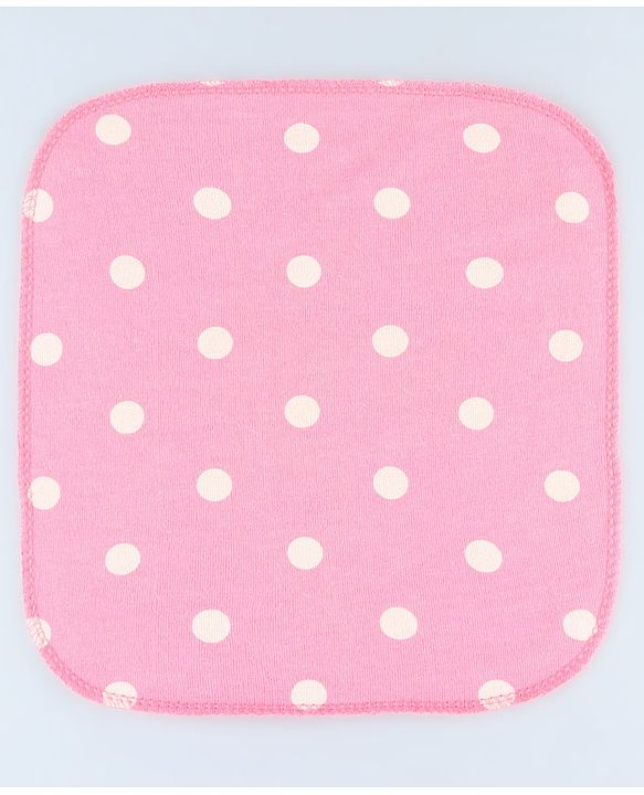 Babyhug Cotton Terry Knit Wash Cloths Pack of 6 L 28 x B 28 cm - Multicolour