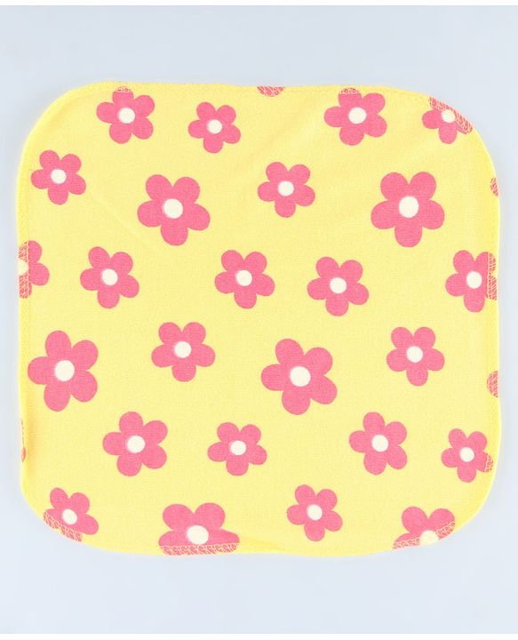 Babyhug Cotton Terry Knit Wash Cloths Pack of 6 L 28 x B 28 cm - Multicolour