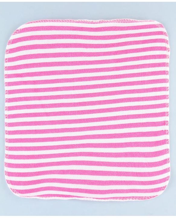 Babyhug Cotton Terry Knit Wash Cloths Pack of 6 L 28 x B 28 cm - Multicolour