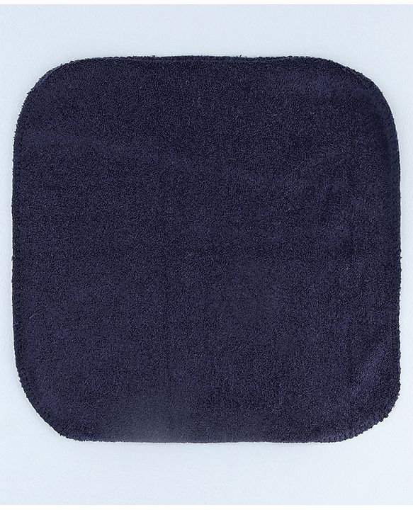 Babyhug Cotton Knit Wash Cloth with Bear Print Pack of 6 - Blue